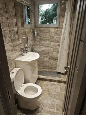 Toilette; fliesenboden, tageslicht