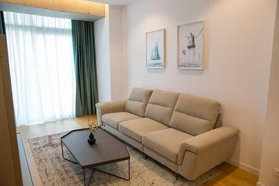 Living room; natural light, wood floor, modern style