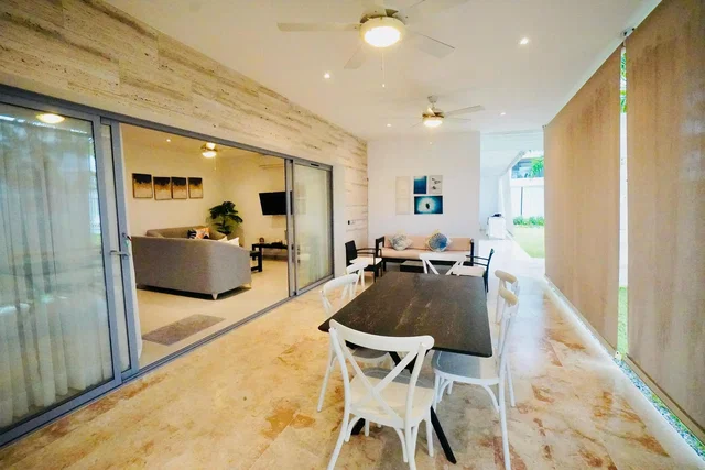 Living room; natural light, tile floor