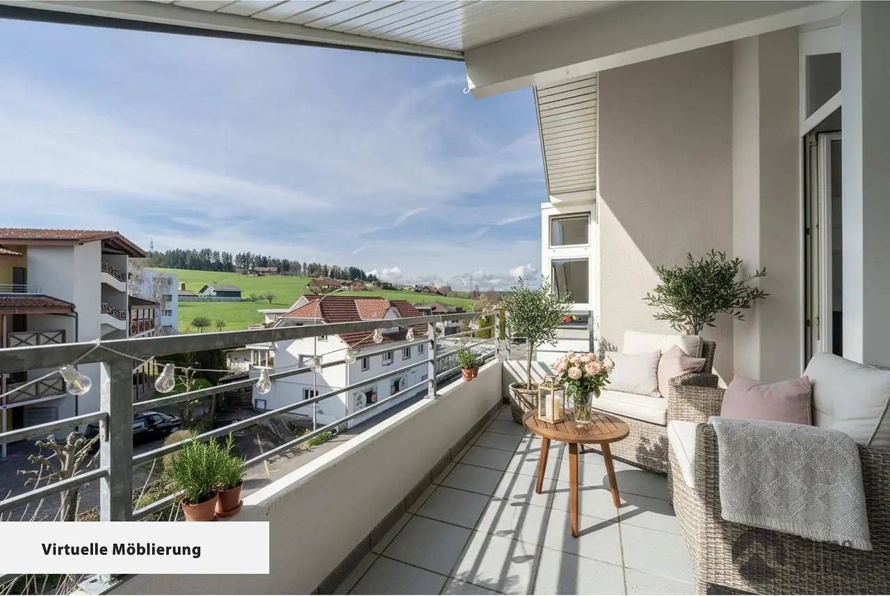 Balkon; manzara, doğal ışık, modern stil