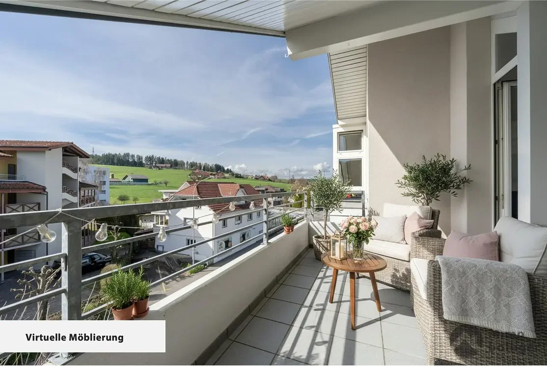 Balkon; manzara, doğal ışık, modern stil
