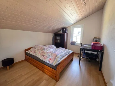 Bedroom; wood floor, natural light