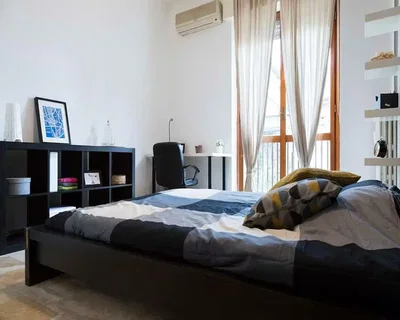 Camera da letto; luce naturale, stile moderno