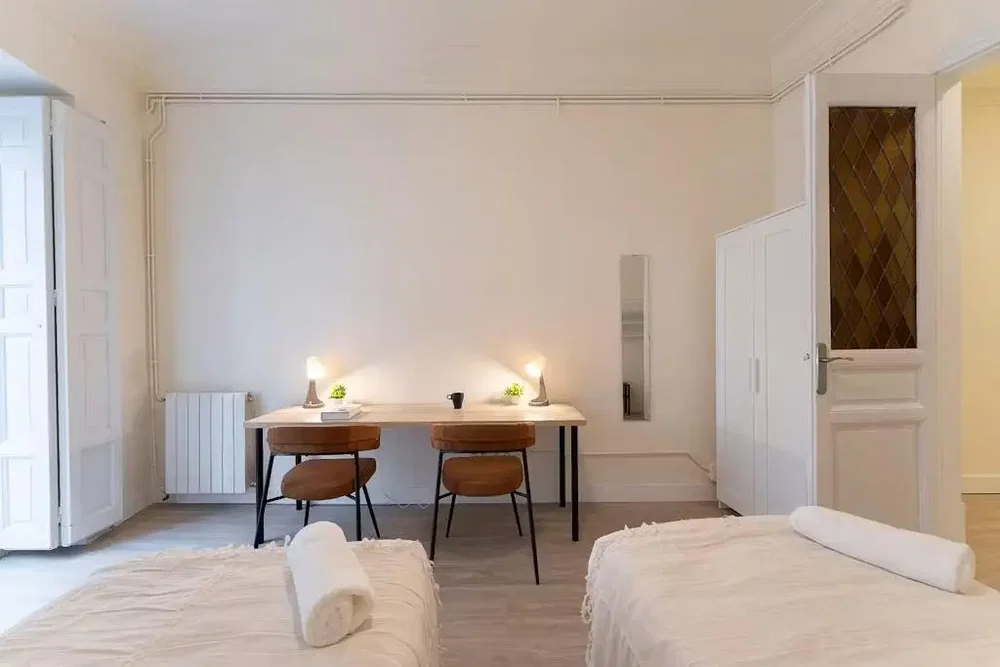 Bedroom; natural light, wood floor