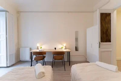 Bedroom; natural light, wood floor