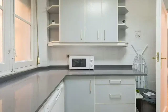 Kitchen; kitchen appliances, natural light