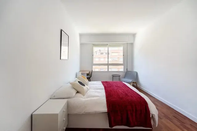 Bedroom; natural light, wood floor