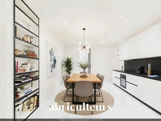 Küche; küchengeräte, fliesenboden, tageslicht, renoviert, moderner stil