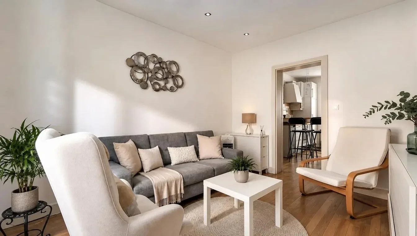 Oturma odası; doğal ışık, modern stil