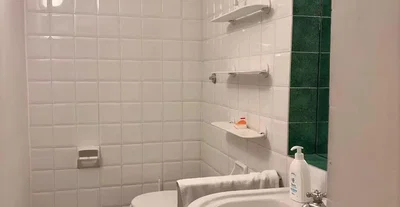 Toaleta; dlažba, nutná rekonstrukce