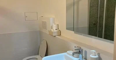 Toaleta; dlažba, přirozené světlo