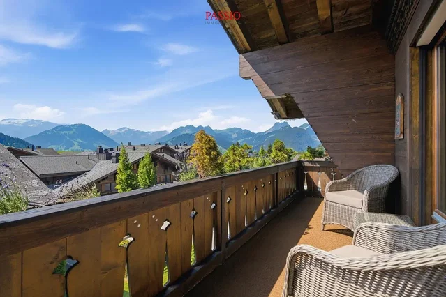 Balcony; view, wood beams, natural light
