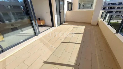 Balcony; tile floor, natural light, view