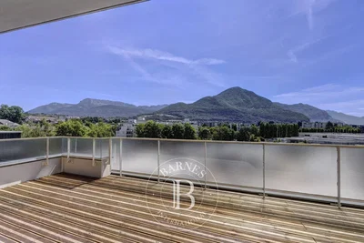 Balcony; view, wood floor