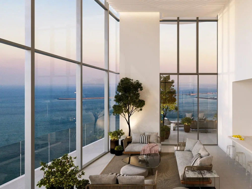 Wohnzimmer; blick, tageslicht, moderner stil