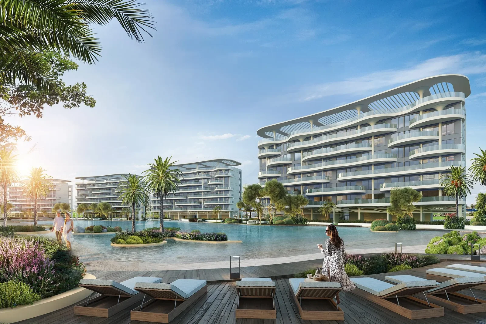 UAE, Dubai, Damac Lagoon Vieuws
