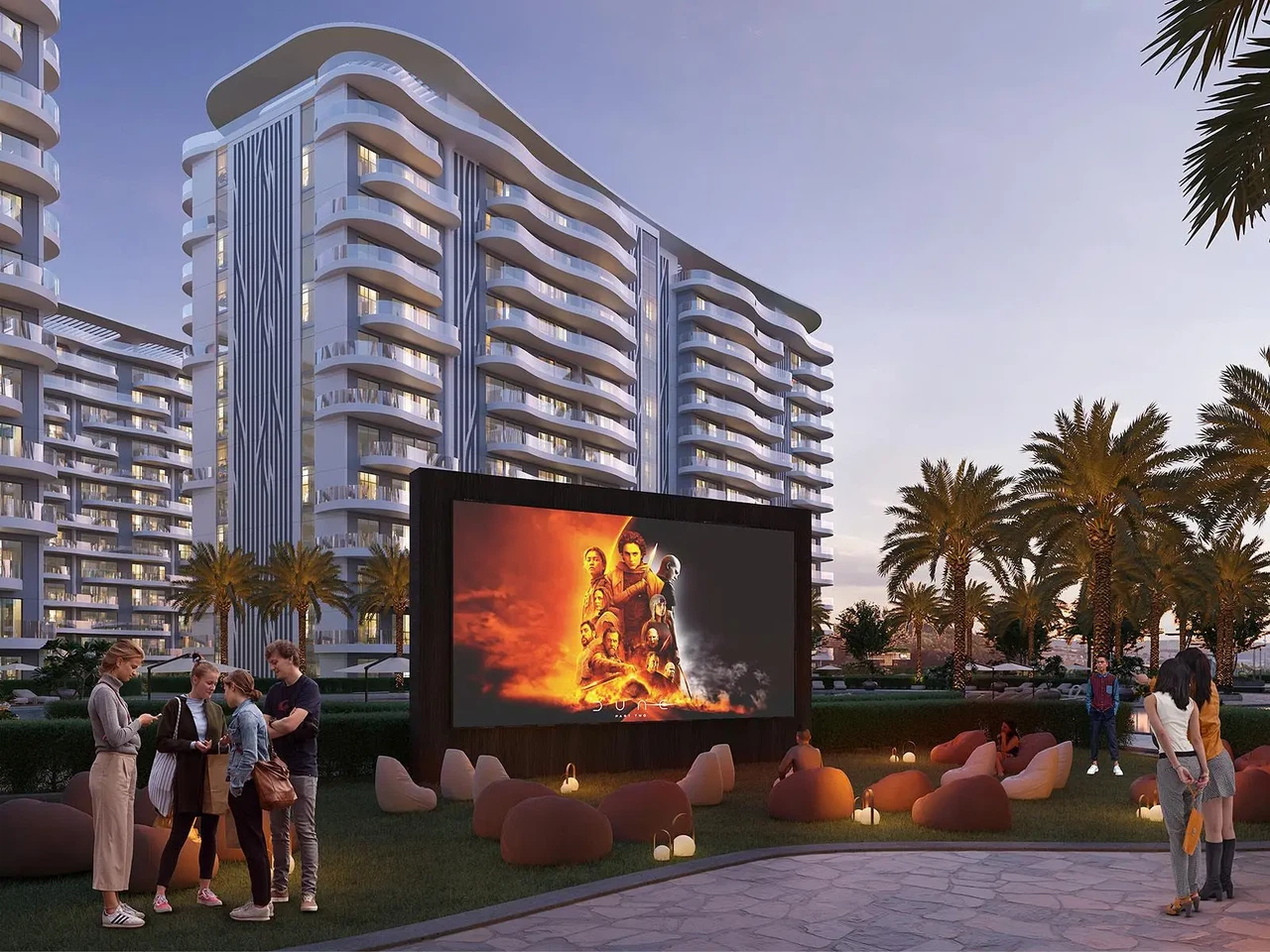 OUTDOOR THEATRE: Experience open air screenings and shared moments that bring entertainment into the heart of the district.