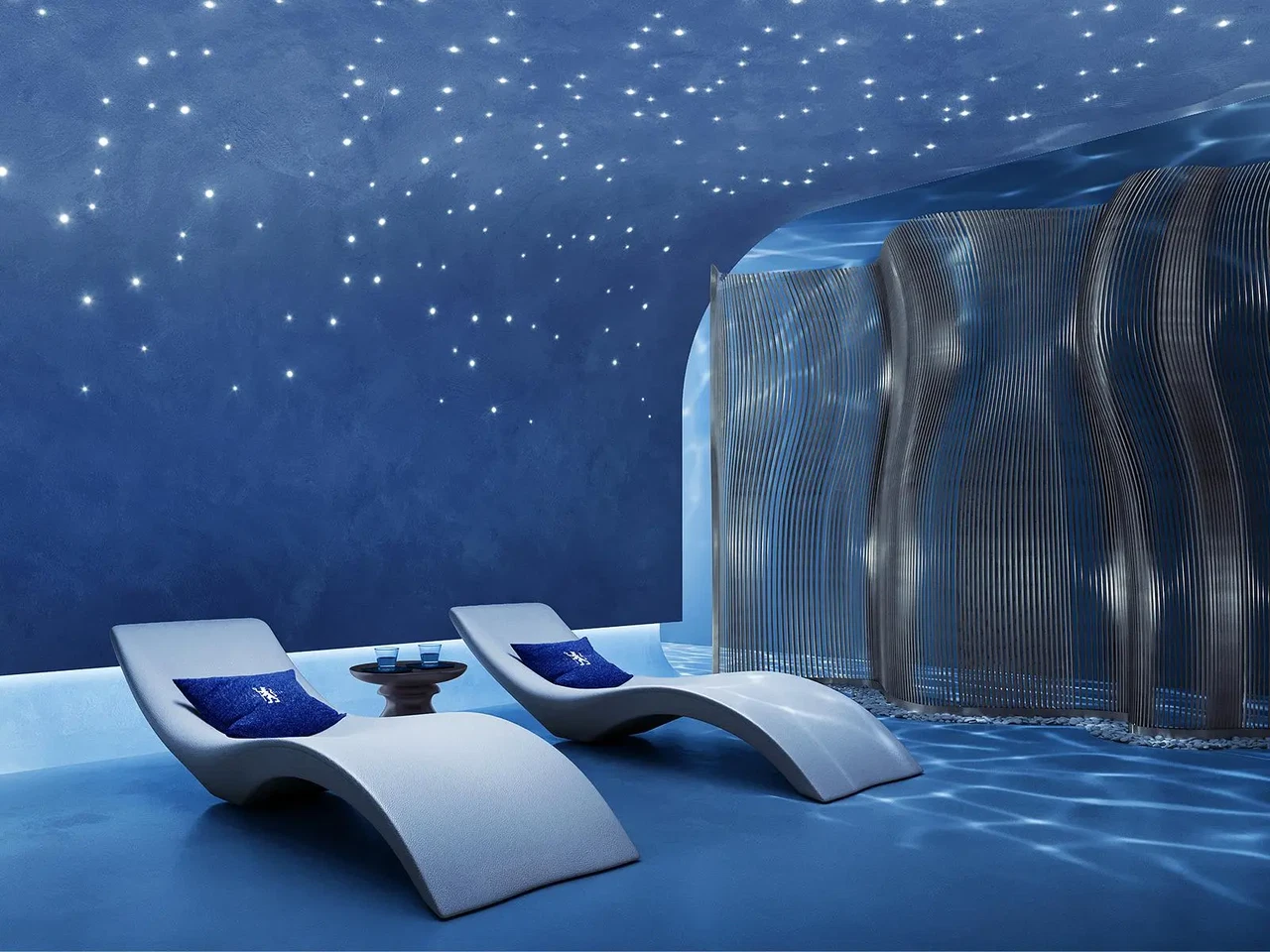 STARLIT WELLNESS CENTRE: Unwind under the starts at a celestial wellness sanctuary whre holistic healing meets nigh-sky serenity.