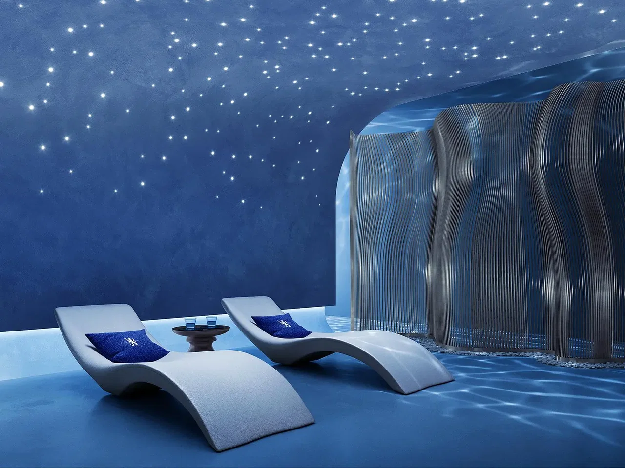 STARLIT WELLNESS CENTRE: Unwind under the starts at a celestial wellness sanctuary whre holistic healing meets nigh-sky serenity.