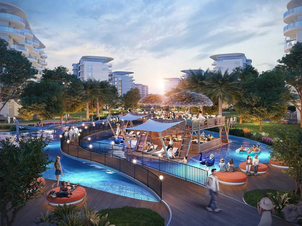 FLOATING BRIDGE: walk across a serene path gently suspended over the lagoons, providing a peaceful and scenic retreat surrounded by the beauty of nature.